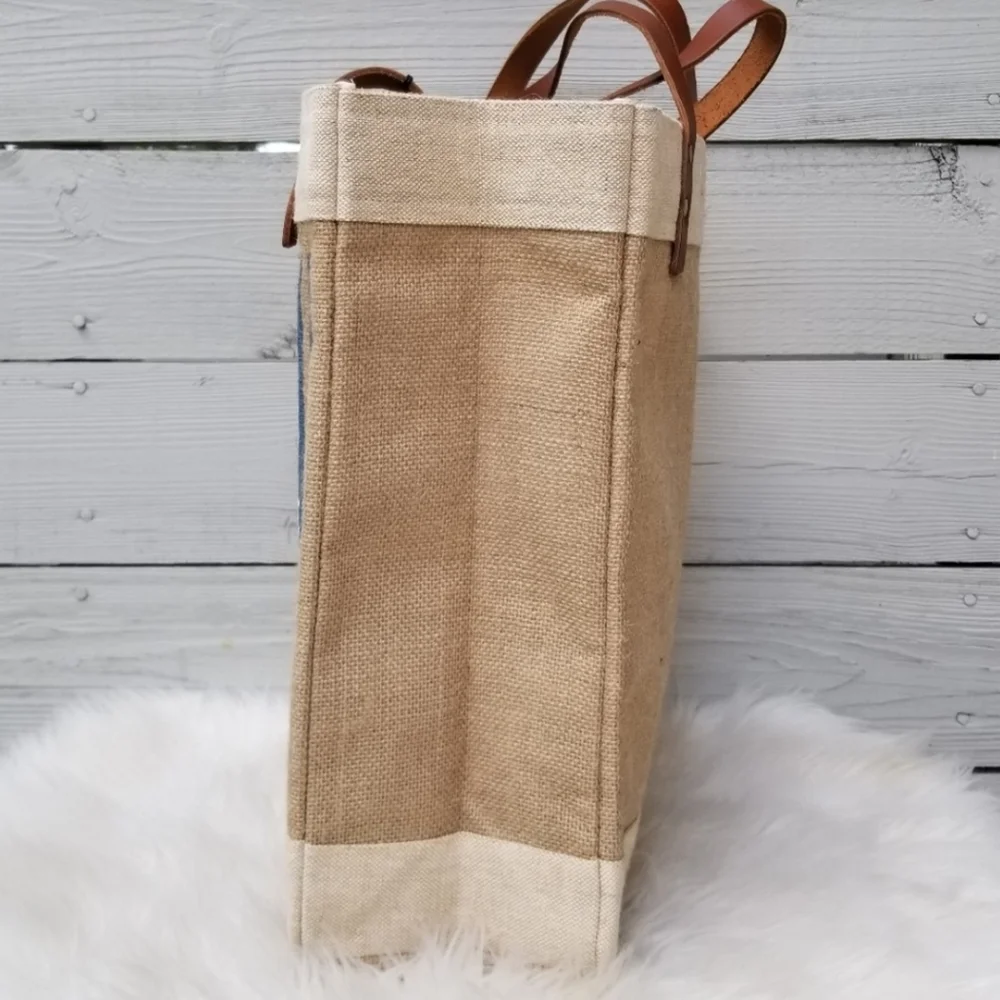 NWT Apolis Global Citizen Custom Burlap Tote - Picture 3 of 8